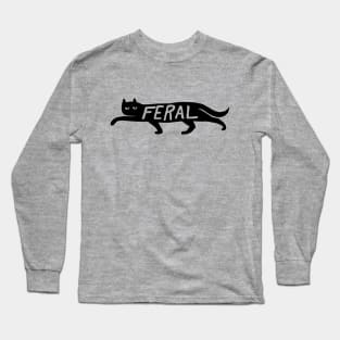 Feral Black Cat Long Sleeve T-Shirt